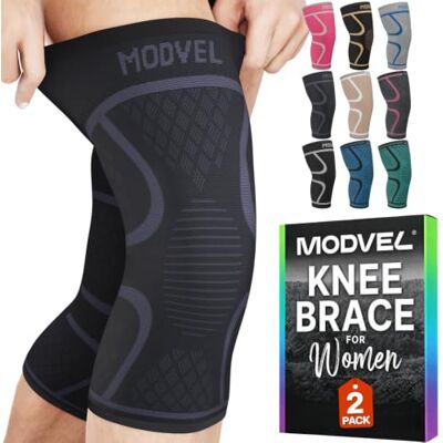 MODVEL Genouillère sport pour Homme et Femme – 2 Pièces Genouillere Ligamentaire Genou, Maintien De Compression Genoux, Genouillères Médicales Pour Arthrose, Course, Soulagement Douleur Genou - Publicité MODVEL Genouillère sport pour Homme et Femme – 2 Pièces Genouillere Ligamentaire Genou, Maintien De Compression Genoux, Genouillères Médicales Pour Arthrose, Course, Soulagement Douleur Genou - Publicité