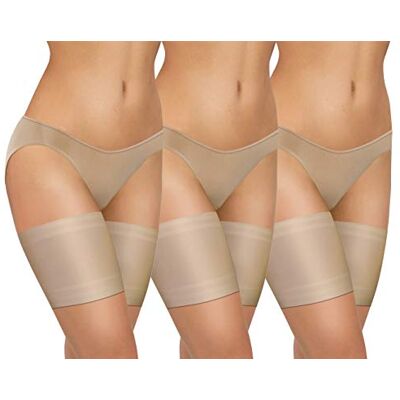 sesto senso 3 Paires Bandes de Cuisses Protège-Cuisse Elastiques Antidérapant Silicone Bande Lisses Beige 55-60 S - Publicité sesto senso 3 Paires Bandes de Cuisses Protège-Cuisse Elastiques Antidérapant Silicone Bande Lisses Beige 55-60 S - Publicité