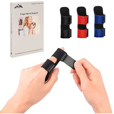 supregear Attelle de Doigt Soutien, 3 Pack D'attelles Ajustables pour Doigt à Gâchette avec Barre en Aluminium Amovible Attelle Réutilisable pour Index/Milieu/Ring/Petit doigt en Noir, Bleu et Rouge - Publicité supregear Attelle de Doigt Soutien, 3 Pack D'attelles Ajustables pour Doigt à Gâchette avec Barre en Aluminium Amovible Attelle Réutilisable pour Index/Milieu/Ring/Petit doigt en Noir, Bleu et Rouge - Publicité