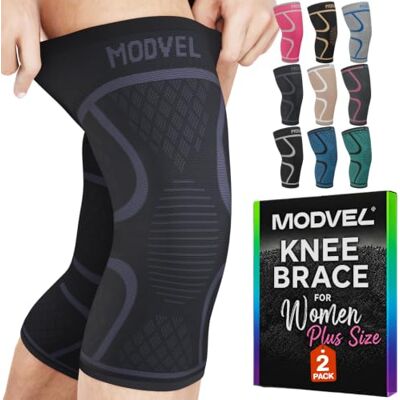 MODVEL Genouillère sport pour Homme et Femme – 2 Pièces Genouillere Ligamentaire Genou, Maintien De Compression Genoux, Genouillères Médicales Pour Arthrose, Course, Soulagement Douleur Genou - Publicité MODVEL Genouillère sport pour Homme et Femme – 2 Pièces Genouillere Ligamentaire Genou, Maintien De Compression Genoux, Genouillères Médicales Pour Arthrose, Course, Soulagement Douleur Genou - Publicité