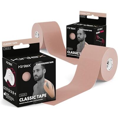 Kintex Bandes de Kinésiologie, Set de 2 Rouleau, 5 cm x 5 m, Bandes pour Le Sport, imperméable et élastique, pour Les Muscles, en diverses Coleurs - Publicité Kintex Bandes de Kinésiologie, Set de 2 Rouleau, 5 cm x 5 m, Bandes pour Le Sport, imperméable et élastique, pour Les Muscles, en diverses Coleurs - Publicité