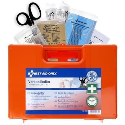 Only Mallette de Premiers Secours DIN 13157 avec Support Mural Coffret Rempli selon DIN 13157:2021 pour Entreprises Poignée, Matériel de Montage & Verrouillage 90° P-51001 00 - Publicité Only Mallette de Premiers Secours DIN 13157 avec Support Mural Coffret Rempli selon DIN 13157:2021 pour Entreprises Poignée, Matériel de Montage & Verrouillage 90° P-51001 00 - Publicité