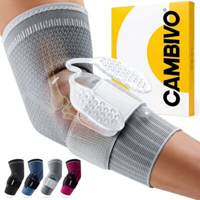 CAMBIVO Coudière Tendinite avec Double Coussinets Gel 5mm – Coudière Épicondylite à Compression avec Sangle Réglable, Support Antiglisse pour Tennis, Musculation et Travail - Publicité CAMBIVO Coudière Tendinite avec Double Coussinets Gel 5mm – Coudière Épicondylite à Compression avec Sangle Réglable, Support Antiglisse pour Tennis, Musculation et Travail - Publicité