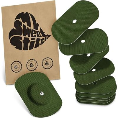 MySweetStitch 10 pansements ovales Freestyle Libre 1 & 2 avec trou d'aération, Overpatch Ø 70 x 55 mm, imperméables, respirants, doux pour la peau, vert olive - Publicité MySweetStitch 10 pansements ovales Freestyle Libre 1 & 2 avec trou d'aération, Overpatch Ø 70 x 55 mm, imperméables, respirants, doux pour la peau, vert olive - Publicité