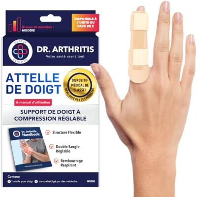 Dr. Arthritis Attelle de doigt à déclenchement développée par les médecins pour l'arthrite et la récupération des blessures, support de préhension et outil de redressement, support de doigt cassé qui convient à - Publicité Dr. Arthritis Attelle de doigt à déclenchement développée par les médecins pour l'arthrite et la récupération des blessures, support de préhension et outil de redressement, support de doigt cassé qui convient à - Publicité