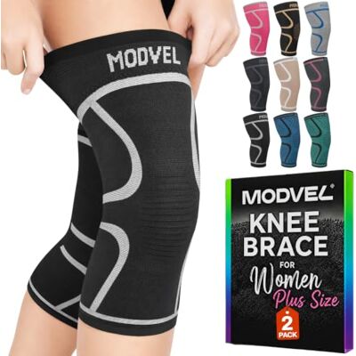 MODVEL Genouillère sport pour Homme et Femme – 2 Pièces Genouillere Ligamentaire Genou, Maintien De Compression Genoux, Genouillères Médicales Pour Arthrose, Course, Soulagement Douleur Genou - Publicité MODVEL Genouillère sport pour Homme et Femme – 2 Pièces Genouillere Ligamentaire Genou, Maintien De Compression Genoux, Genouillères Médicales Pour Arthrose, Course, Soulagement Douleur Genou - Publicité