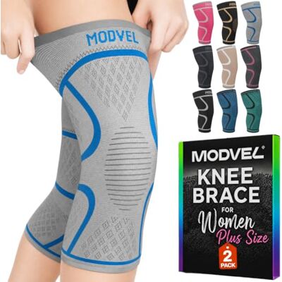 MODVEL Genouillère sport pour Homme et Femme – 2 Pièces Genouillere Ligamentaire Genou, Maintien De Compression Genoux, Genouillères Médicales Pour Arthrose, Course, Soulagement Douleur Genou - Publicité MODVEL Genouillère sport pour Homme et Femme – 2 Pièces Genouillere Ligamentaire Genou, Maintien De Compression Genoux, Genouillères Médicales Pour Arthrose, Course, Soulagement Douleur Genou - Publicité