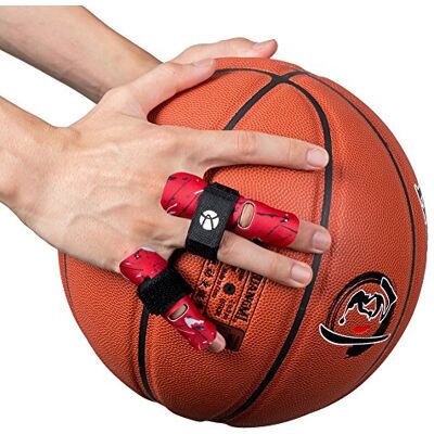 Kuangmi Manchon de doigt Soutien Protecteur Empeche les blessures aux doigts pendant les sports, Red(Paire) S/M - Publicité Kuangmi Manchon de doigt Soutien Protecteur Empeche les blessures aux doigts pendant les sports, Red(Paire) S/M - Publicité