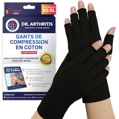 Dr. Arthritis Gants Arthrose Conçus par des Médecins, Orthese Pouce Soulagement des douleurs des mains, Attelle Pouce Homme Femme pour Soutien des Poignets - Publicité Dr. Arthritis Gants Arthrose Conçus par des Médecins, Orthese Pouce Soulagement des douleurs des mains, Attelle Pouce Homme Femme pour Soutien des Poignets - Publicité