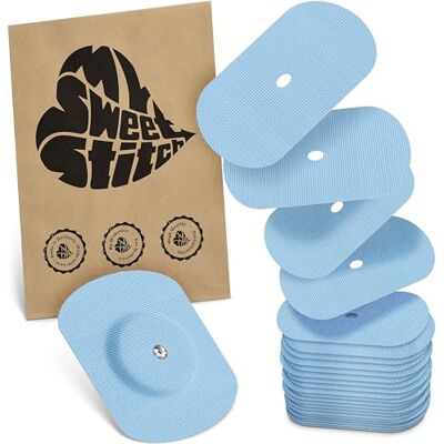 MySweetStitch 25 x Freestyle Libre 1 & 2 pansement, Oval avec trou d'aération, Overpatch Ø 70 x 55 mm, protection capteur, imperméable, respirant, doux pour la peau, Fabriqué en Allemagne, Ice Blue - Publicité MySweetStitch 25 x Freestyle Libre 1 & 2 pansement, Oval avec trou d'aération, Overpatch Ø 70 x 55 mm, protection capteur, imperméable, respirant, doux pour la peau, Fabriqué en Allemagne, Ice Blue - Publicité