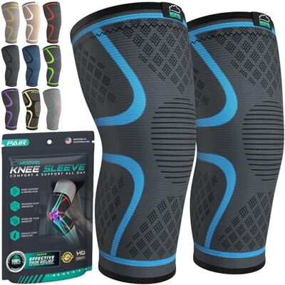 MODVEL Genouillère sport pour Homme et Femme – 2 Pièces Genouillere Ligamentaire Genou, Maintien De Compression Genoux, Genouillères Médicales Pour Arthrose, Course, Soulagement Douleur Genou - Publicité MODVEL Genouillère sport pour Homme et Femme – 2 Pièces Genouillere Ligamentaire Genou, Maintien De Compression Genoux, Genouillères Médicales Pour Arthrose, Course, Soulagement Douleur Genou - Publicité