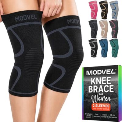 MODVEL Genouillère sport pour Homme et Femme – 2 Pièces Genouillere Ligamentaire Genou, Maintien De Compression Genoux, Genouillères Médicales Pour Arthrose, Course, Soulagement Douleur Genou - Publicité MODVEL Genouillère sport pour Homme et Femme – 2 Pièces Genouillere Ligamentaire Genou, Maintien De Compression Genoux, Genouillères Médicales Pour Arthrose, Course, Soulagement Douleur Genou - Publicité
