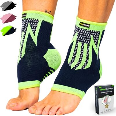 Feel Recovery 2 Pack Chevillères Homme & Femme Manchon de Compression Cheville pour Running, Football, Basket & Sports Chevillière Entorses, Fasciite Plantaire, Tendinite d'Achille Respirant & Antidérapant - Publicité Feel Recovery 2 Pack Chevillères Homme & Femme Manchon de Compression Cheville pour Running, Football, Basket & Sports Chevillière Entorses, Fasciite Plantaire, Tendinite d'Achille Respirant & Antidérapant - Publicité