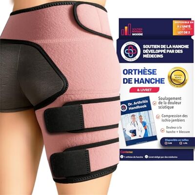 Dr. Arthritis Doctor Developed Stabilizing Hip Support Brace Sciatica Pain Relief, Piriformis Syndrome and Sciatic Nerve Pain Thigh compression, Hamstring compression wrap (Rose, Droit S/M) - Publicité Dr. Arthritis Doctor Developed Stabilizing Hip Support Brace Sciatica Pain Relief, Piriformis Syndrome and Sciatic Nerve Pain Thigh compression, Hamstring compression wrap (Rose, Droit S/M) - Publicité