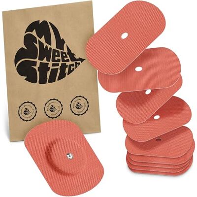 MySweetStitch 10 x Freestyle Libre 1 & 2 pansement, Oval avec trou d'aération, Overpatch Ø 70 x 55 mm, protection capteur, imperméable, respirant, doux pour la peau, Fabriqué en Allemagne, Corail - Publicité MySweetStitch 10 x Freestyle Libre 1 & 2 pansement, Oval avec trou d'aération, Overpatch Ø 70 x 55 mm, protection capteur, imperméable, respirant, doux pour la peau, Fabriqué en Allemagne, Corail - Publicité