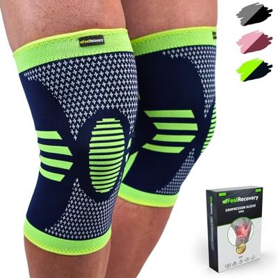 Feel Recovery 2 Pack Genouillères Homme et Femme Manchon de Compression du Genou pour Running, Basket et Sports Genouillère pour l'Arthrite, Douleurs Articulaires, Tendinite Respirant et Antidérapant - Publicité Feel Recovery 2 Pack Genouillères Homme et Femme Manchon de Compression du Genou pour Running, Basket et Sports Genouillère pour l'Arthrite, Douleurs Articulaires, Tendinite Respirant et Antidérapant - Publicité