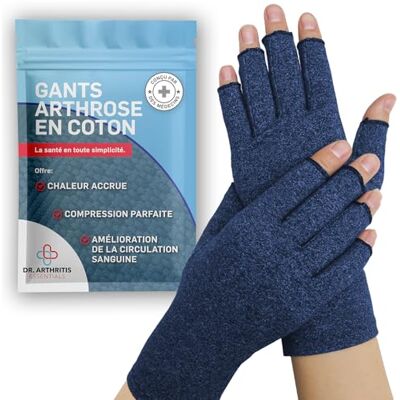 Dr. Arthritis Gants Arthrose, Gants de Compression Sans Doigts pour l’Arthrite – Pour Maladie de Raynaud pour Hommes & Femmes (Bleu Marine, Taille L, 1 Paire) - Publicité Dr. Arthritis Gants Arthrose, Gants de Compression Sans Doigts pour l’Arthrite – Pour Maladie de Raynaud pour Hommes & Femmes (Bleu Marine, Taille L, 1 Paire) - Publicité
