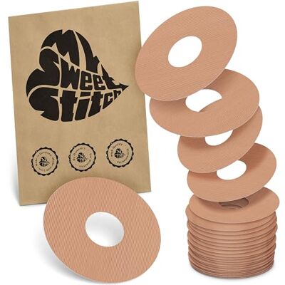MySweetStitch 25 x Freestyle Libre 3 pansement Rond, Ringpatch Ø 60 mm, intérieur Ø 20 mm, protection capteur, imperméable, respirant, doux pour la peau, Fabriqué en Allemagne, Beige - Publicité MySweetStitch 25 x Freestyle Libre 3 pansement Rond, Ringpatch Ø 60 mm, intérieur Ø 20 mm, protection capteur, imperméable, respirant, doux pour la peau, Fabriqué en Allemagne, Beige - Publicité