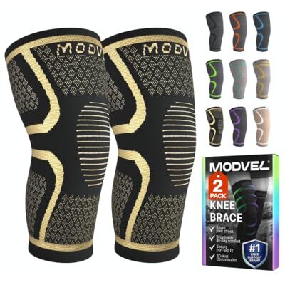 MODVEL Genouillère sport pour Homme et Femme – 2 Pièces Genouillere Ligamentaire Genou, Maintien De Compression Genoux, Genouillères Médicales Pour Arthrose, Course, Soulagement Douleur Genou - Publicité MODVEL Genouillère sport pour Homme et Femme – 2 Pièces Genouillere Ligamentaire Genou, Maintien De Compression Genoux, Genouillères Médicales Pour Arthrose, Course, Soulagement Douleur Genou - Publicité