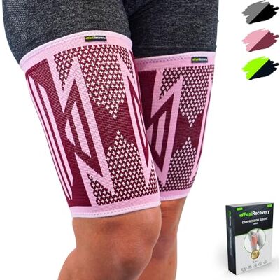 Feel Recovery 2 Pack Manchon de Compression Cuisse Homme et Femme Maintien Cuisse pour Soulager Douleurs Ischio-Jambiers, Quadriceps et L'Aine, Tensions Musculaires, Crampes et Running Respirant et Antidérapant - Publicité Feel Recovery 2 Pack Manchon de Compression Cuisse Homme et Femme Maintien Cuisse pour Soulager Douleurs Ischio-Jambiers, Quadriceps et L'Aine, Tensions Musculaires, Crampes et Running Respirant et Antidérapant - Publicité