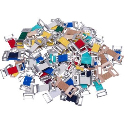 Höga Lot de 100 agrafes pansement colorées avec bande élastique - Publicité Höga Lot de 100 agrafes pansement colorées avec bande élastique - Publicité