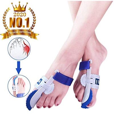 KEMEI Paire de coussinets de correction avec attelle pour hallux valgus et oignon Soulagement de la douleur et correction pour une utilisation la nuit - Publicité KEMEI Paire de coussinets de correction avec attelle pour hallux valgus et oignon Soulagement de la douleur et correction pour une utilisation la nuit - Publicité