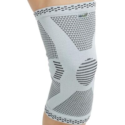 NEOtech Care Genouillère protège-genou en fibre de bambou Élastique, respirante (Couleur grise, Taille L, 1 Unité) - Publicité NEOtech Care Genouillère protège-genou en fibre de bambou Élastique, respirante (Couleur grise, Taille L, 1 Unité) - Publicité