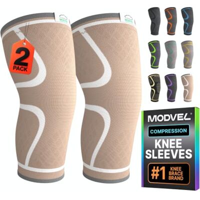 MODVEL Genouillère sport pour Homme et Femme – 2 Pièces Genouillere Ligamentaire Genou, Maintien De Compression Genoux, Genouillères Médicales Pour Arthrose, Course, Soulagement Douleur Genou - Publicité MODVEL Genouillère sport pour Homme et Femme – 2 Pièces Genouillere Ligamentaire Genou, Maintien De Compression Genoux, Genouillères Médicales Pour Arthrose, Course, Soulagement Douleur Genou - Publicité