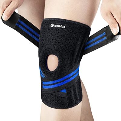 CAMBIVO Genouillere Arthrose Genou Réglable, Genouillere Ligamentaire avec Stabilisateurs Latéraux et Coussinets en Gel, Genouillère Rotulienne pour les Douleurs au Genou - Publicité CAMBIVO Genouillere Arthrose Genou Réglable, Genouillere Ligamentaire avec Stabilisateurs Latéraux et Coussinets en Gel, Genouillère Rotulienne pour les Douleurs au Genou - Publicité