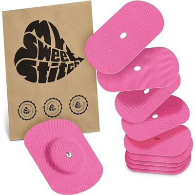 MySweetStitch 10 x Freestyle Libre 1 & 2 pansement, Oval avec trou d'aération, Overpatch Ø 70 x 55 mm, protection capteur, imperméable, respirant, doux pour la peau, Fabriqué en Allemagne, Rose - Publicité MySweetStitch 10 x Freestyle Libre 1 & 2 pansement, Oval avec trou d'aération, Overpatch Ø 70 x 55 mm, protection capteur, imperméable, respirant, doux pour la peau, Fabriqué en Allemagne, Rose - Publicité