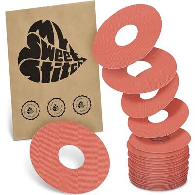 MySweetStitch 25 x Freestyle Libre 3 pansement Rond, Ringpatch Ø 60 mm, intérieur Ø 20 mm, protection capteur, imperméable, respirant, doux pour la peau, Fabriqué en Allemagne, Corail - Publicité MySweetStitch 25 x Freestyle Libre 3 pansement Rond, Ringpatch Ø 60 mm, intérieur Ø 20 mm, protection capteur, imperméable, respirant, doux pour la peau, Fabriqué en Allemagne, Corail - Publicité