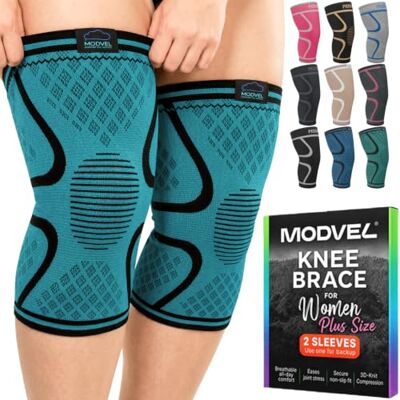 MODVEL Genouillère sport pour Homme et Femme – 2 Pièces Genouillere Ligamentaire Genou, Maintien De Compression Genoux, Genouillères Médicales Pour Arthrose, Course, Soulagement Douleur Genou - Publicité MODVEL Genouillère sport pour Homme et Femme – 2 Pièces Genouillere Ligamentaire Genou, Maintien De Compression Genoux, Genouillères Médicales Pour Arthrose, Course, Soulagement Douleur Genou - Publicité