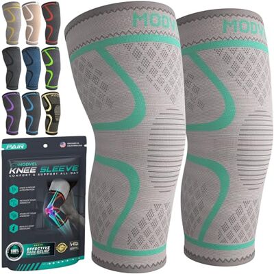 MODVEL Genouillère sport pour Homme et Femme – 2 Pièces Genouillere Ligamentaire Genou, Maintien De Compression Genoux, Genouillères Médicales Pour Arthrose, Course, Soulagement Douleur Genou - Publicité MODVEL Genouillère sport pour Homme et Femme – 2 Pièces Genouillere Ligamentaire Genou, Maintien De Compression Genoux, Genouillères Médicales Pour Arthrose, Course, Soulagement Douleur Genou - Publicité
