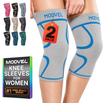 MODVEL Genouillère sport pour Homme et Femme – 2 Pièces Genouillere Ligamentaire Genou, Maintien De Compression Genoux, Genouillères Médicales Pour Arthrose, Course, Soulagement Douleur Genou - Publicité MODVEL Genouillère sport pour Homme et Femme – 2 Pièces Genouillere Ligamentaire Genou, Maintien De Compression Genoux, Genouillères Médicales Pour Arthrose, Course, Soulagement Douleur Genou - Publicité