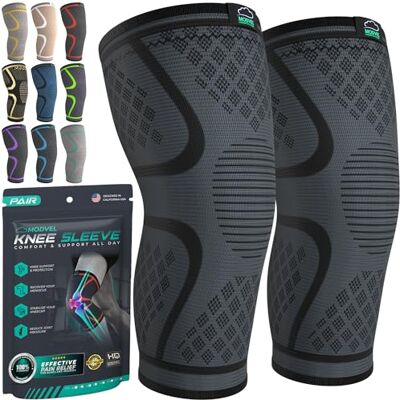 MODVEL Genouillère sport pour Homme et Femme – Pièces Genouillere Ligamentaire Genou, Maintien De Compression Genoux, Genouillères Médicales Pour Arthrose, Course, Soulagement Douleur Genou - Publicité MODVEL Genouillère sport pour Homme et Femme – Pièces Genouillere Ligamentaire Genou, Maintien De Compression Genoux, Genouillères Médicales Pour Arthrose, Course, Soulagement Douleur Genou - Publicité