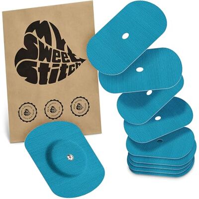 MySweetStitch 10 x Freestyle Libre 1 & 2 pansement, Oval avec trou d'aération, Overpatch Ø 70 x 55 mm, protection capteur, imperméable, respirant, doux pour la peau, Fabriqué en Allemagne, Pétrole - Publicité MySweetStitch 10 x Freestyle Libre 1 & 2 pansement, Oval avec trou d'aération, Overpatch Ø 70 x 55 mm, protection capteur, imperméable, respirant, doux pour la peau, Fabriqué en Allemagne, Pétrole - Publicité