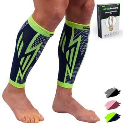 Feel Recovery 2 Pack Manchons de Compression Homme & Femme Support de Mollets pour Running, Périostite, Tensions Musculaires et Crampes Chaussettes Contention pour Jambes Respirant & Antidérapant - Publicité Feel Recovery 2 Pack Manchons de Compression Homme & Femme Support de Mollets pour Running, Périostite, Tensions Musculaires et Crampes Chaussettes Contention pour Jambes Respirant & Antidérapant - Publicité