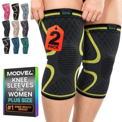 MODVEL Genouillère sport pour Homme et Femme – 2 Pièces Genouillere Ligamentaire Genou, Maintien De Compression Genoux, Genouillères Médicales Pour Arthrose, Course, Soulagement Douleur Genou - Publicité MODVEL Genouillère sport pour Homme et Femme – 2 Pièces Genouillere Ligamentaire Genou, Maintien De Compression Genoux, Genouillères Médicales Pour Arthrose, Course, Soulagement Douleur Genou - Publicité