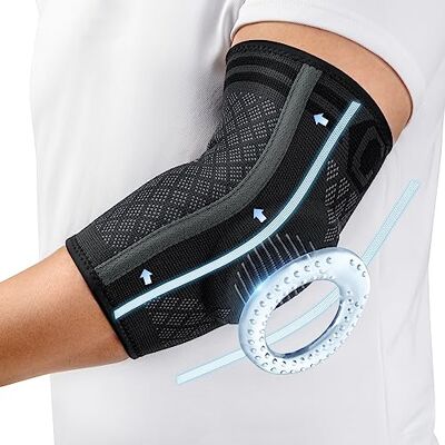 CAMBIVO 2x Coudière Tendinite avec Rembourrage en Gel et Stabilisateurs Latéraux, Coudiere Epicondylite de compression, Coudiere Musculation pour Soulagement de la Douleur, Tennis, Golf - Publicité CAMBIVO 2x Coudière Tendinite avec Rembourrage en Gel et Stabilisateurs Latéraux, Coudiere Epicondylite de compression, Coudiere Musculation pour Soulagement de la Douleur, Tennis, Golf - Publicité
