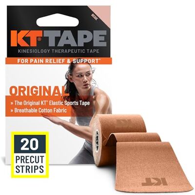 KT Tape Orignal, Pre-Couper, 20 Bandes, Cotton, Beige - Publicité KT Tape Orignal, Pre-Couper, 20 Bandes, Cotton, Beige - Publicité