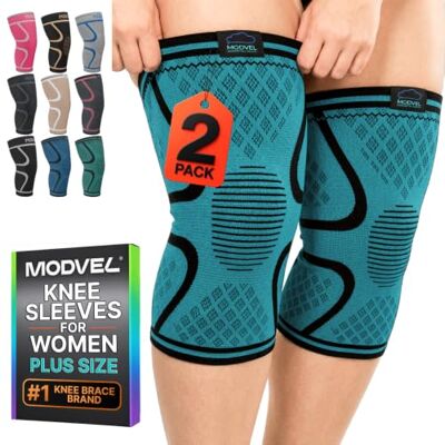 MODVEL Genouillère sport pour Homme et Femme – 2 Pièces Genouillere Ligamentaire Genou, Maintien De Compression Genoux, Genouillères Médicales Pour Arthrose, Course, Soulagement Douleur Genou - Publicité MODVEL Genouillère sport pour Homme et Femme – 2 Pièces Genouillere Ligamentaire Genou, Maintien De Compression Genoux, Genouillères Médicales Pour Arthrose, Course, Soulagement Douleur Genou - Publicité