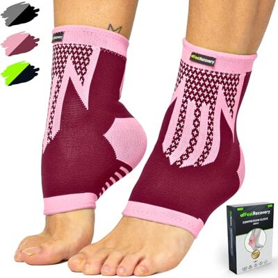 Feel Recovery 2 Pack Chevillères Homme & Femme Manchon de Compression Cheville pour Running, Football, Basket & Sports Chevillière Entorses, Fasciite Plantaire, Tendinite d'Achille Respirant & Antidérapant - Publicité Feel Recovery 2 Pack Chevillères Homme & Femme Manchon de Compression Cheville pour Running, Football, Basket & Sports Chevillière Entorses, Fasciite Plantaire, Tendinite d'Achille Respirant & Antidérapant - Publicité