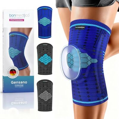 bonmedico Genouillère Sport et Rotulienne, Attelle Genou pour Arthrose et Ligamentaire, Genouillère de Travail et Running, Flexband Genou, Maintien Articulaire Respirant, Femme & Homme, Bleu, XL - Publicité bonmedico Genouillère Sport et Rotulienne, Attelle Genou pour Arthrose et Ligamentaire, Genouillère de Travail et Running, Flexband Genou, Maintien Articulaire Respirant, Femme & Homme, Bleu, XL - Publicité