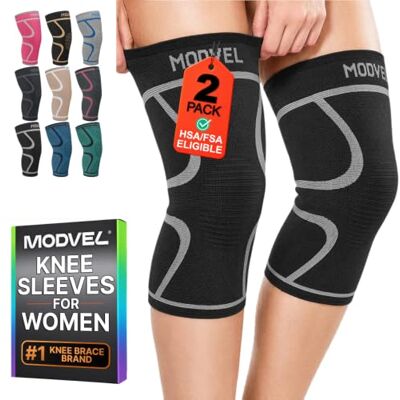 MODVEL Genouillère sport pour Homme et Femme – 2 Pièces Genouillere Ligamentaire Genou, Maintien De Compression Genoux, Genouillères Médicales Pour Arthrose, Course, Soulagement Douleur Genou - Publicité MODVEL Genouillère sport pour Homme et Femme – 2 Pièces Genouillere Ligamentaire Genou, Maintien De Compression Genoux, Genouillères Médicales Pour Arthrose, Course, Soulagement Douleur Genou - Publicité