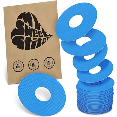 MySweetStitch 25 x Freestyle Libre 3 pansement Rond, Ringpatch Ø 60 mm, intérieur Ø 20 mm, protection capteur, imperméable, respirant, doux pour la peau, Fabriqué en Allemagne, Bleu - Publicité MySweetStitch 25 x Freestyle Libre 3 pansement Rond, Ringpatch Ø 60 mm, intérieur Ø 20 mm, protection capteur, imperméable, respirant, doux pour la peau, Fabriqué en Allemagne, Bleu - Publicité