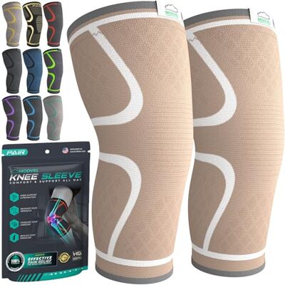 MODVEL Genouillère sport pour Homme et Femme – 2 Pièces Genouillere Ligamentaire Genou, Maintien De Compression Genoux, Genouillères Médicales Pour Arthrose, Course, Soulagement Douleur Genou - Publicité MODVEL Genouillère sport pour Homme et Femme – 2 Pièces Genouillere Ligamentaire Genou, Maintien De Compression Genoux, Genouillères Médicales Pour Arthrose, Course, Soulagement Douleur Genou - Publicité