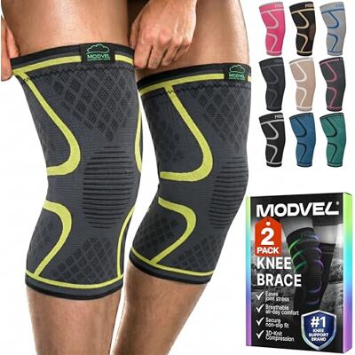 MODVEL Genouillère sport pour Homme et Femme – 2 Pièces Genouillere Ligamentaire Genou, Maintien De Compression Genoux, Genouillères Médicales Pour Arthrose, Course, Soulagement Douleur Genou - Publicité MODVEL Genouillère sport pour Homme et Femme – 2 Pièces Genouillere Ligamentaire Genou, Maintien De Compression Genoux, Genouillères Médicales Pour Arthrose, Course, Soulagement Douleur Genou - Publicité