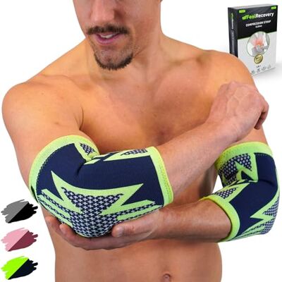 Feel Recovery 2 Pack Coudières Homme et Femme Manchon de Compression pour Coude de Tennis, Coude de Golfeur et Gymnase Coudière pour Tendinite, Soulagement des Douleurs Articulaires Respirant et Antidérapant - Publicité Feel Recovery 2 Pack Coudières Homme et Femme Manchon de Compression pour Coude de Tennis, Coude de Golfeur et Gymnase Coudière pour Tendinite, Soulagement des Douleurs Articulaires Respirant et Antidérapant - Publicité