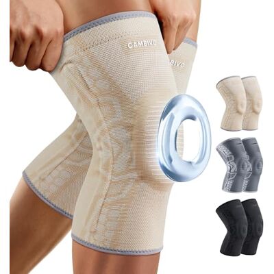 CAMBIVO Genouillère Rotulienne avec Stabilisateurs Latéraux et Coussinet en Gel 2 Pièces Genouillere Arthrose Genou de Compression, Attelle Genou, pour Ligamentaire, Sport, Musculation, Running - Publicité CAMBIVO Genouillère Rotulienne avec Stabilisateurs Latéraux et Coussinet en Gel 2 Pièces Genouillere Arthrose Genou de Compression, Attelle Genou, pour Ligamentaire, Sport, Musculation, Running - Publicité