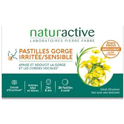 Pastilles Gorge Erysimum officinale Naturactive - Soulagement Mal de Gorge - Publicité Pastilles Gorge Erysimum officinale Naturactive - Soulagement Mal de Gorge - Publicité